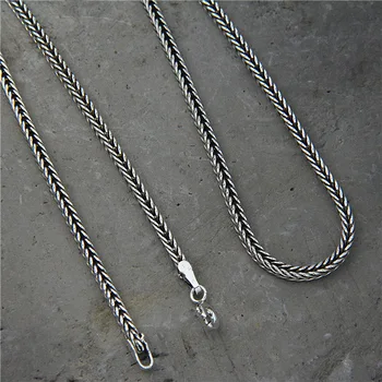 S925 Sterling Silver Necklace Fox Tail Chain Silver Snake Necklaces Snake Clavicle Horse Verbena Chain
S925 Sterling Silver Necklace Fox Tail Chain Silver Snake Necklaces Snake Clavicle Horse Verbena Chain