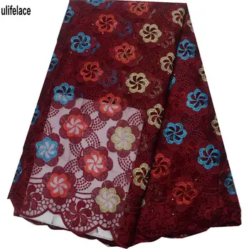 Wine Color African French Lace Fabric New Colorful Mesh Flower Lace Fabric Embroidery Tulle Net Lace Cloth High Quality F4-1794
Wine Color African French Lace Fabric New Colorful Mesh Flower Lace Fabric Embroidery Tulle Net Lace Cloth High Quality F4-1794