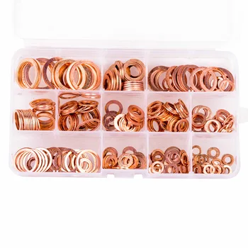 280Pcs/Set Copper Sealing Washer Solid Gaskets Flat Seal Ring Kit for Boat JDH99
280Pcs/Set Copper Sealing Washer Solid Gaskets Flat Seal Ring Kit for Boat JDH99