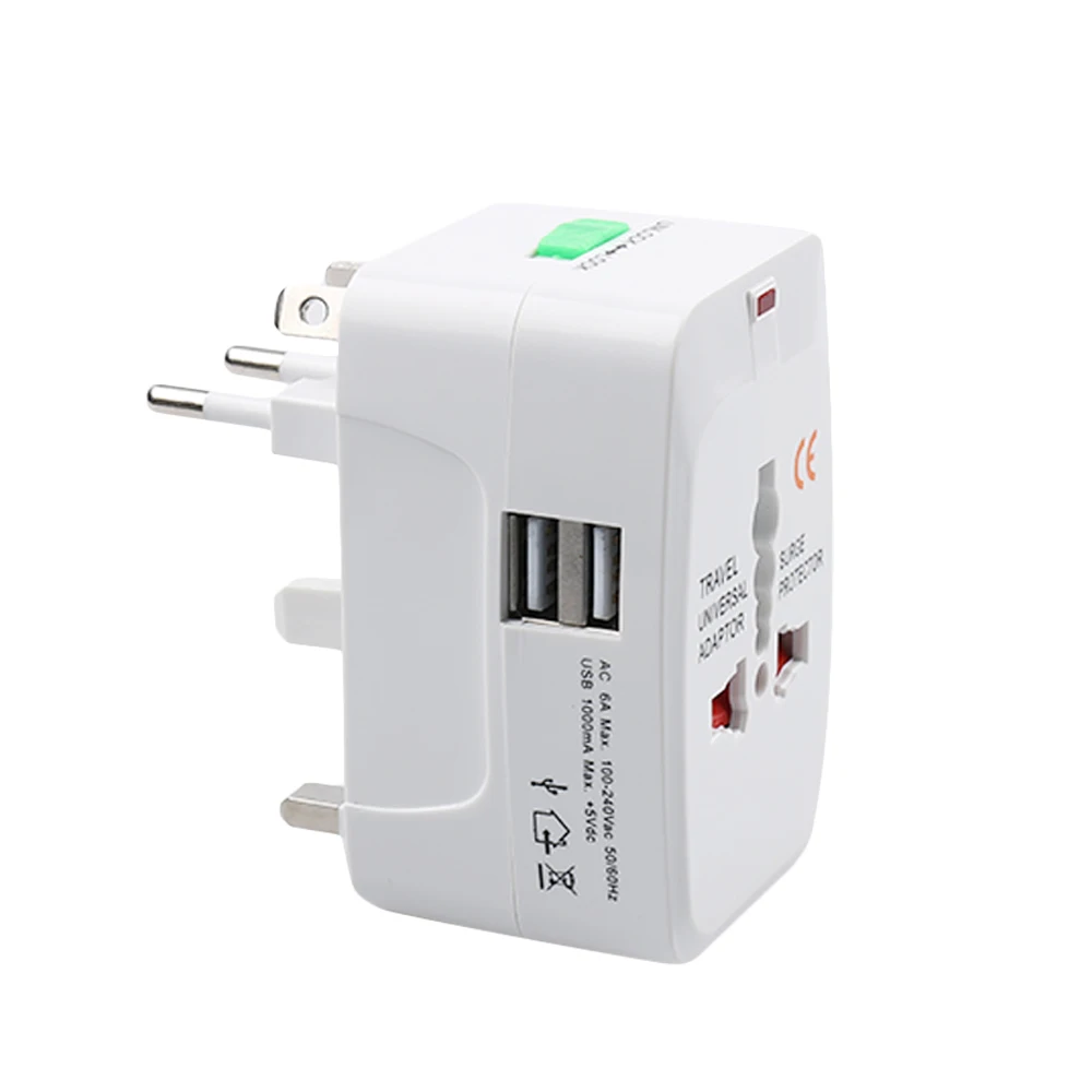 1Set Professional Useful All in One Universal International Plug 2 USB Port World Travel AC Power Charger Adapter
1Set Professional Useful All in One Universal International Plug 2 USB Port World Travel AC Power Charger Adapter