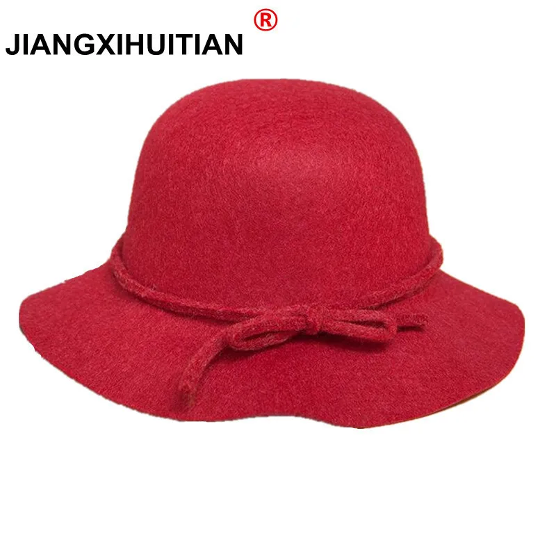 jiangxihuitian Europe Fall Winter Women's Fedora Caps Vintage Sun Hat For Woman Lady Wide Brim Wool Felt Bow knot Hat
jiangxihuitian Europe Fall Winter Women's Fedora Caps Vintage Sun Hat For Woman Lady Wide Brim Wool Felt Bow knot Hat