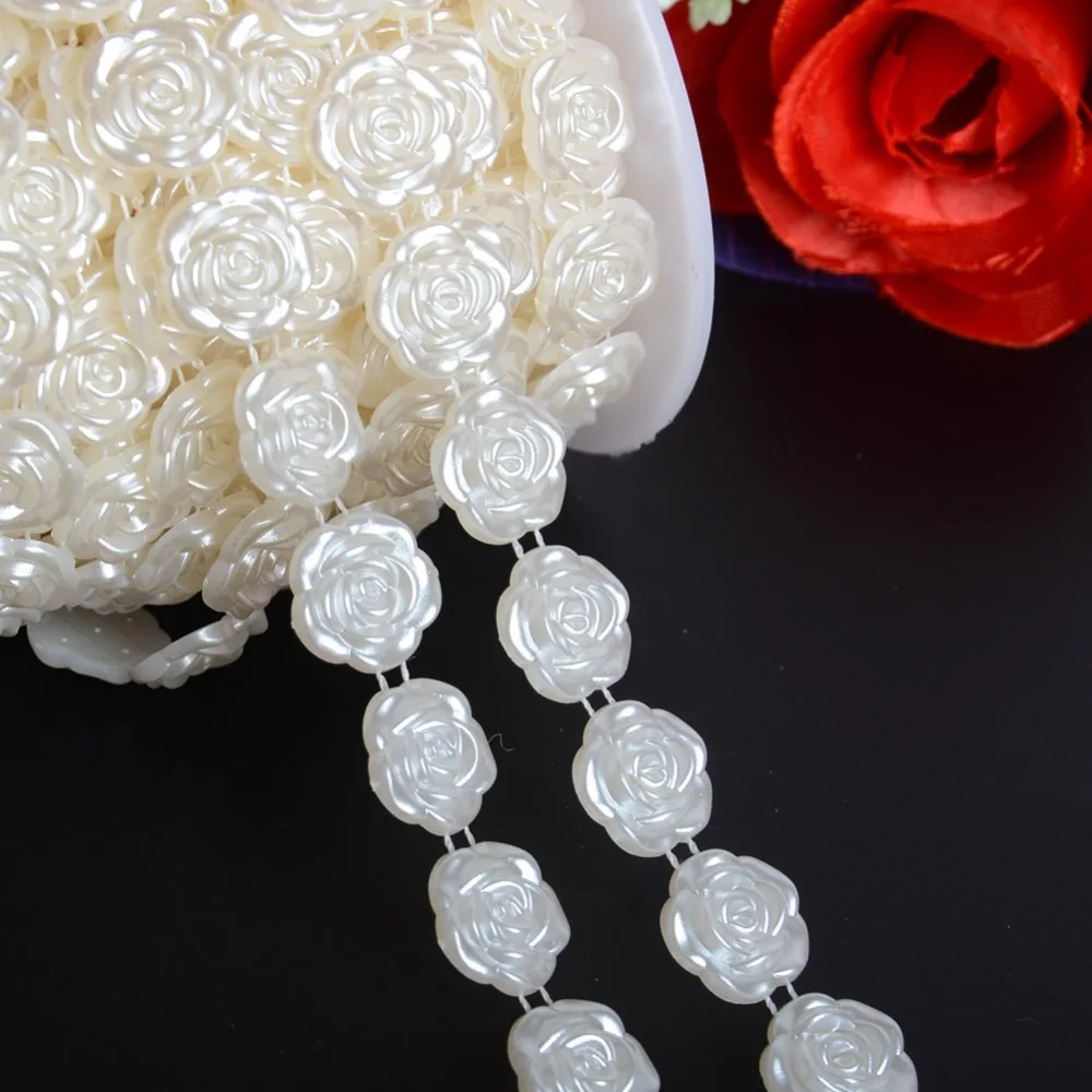 BOLIAO 1 Yard 16mm (5/8") Width Flower Shape ABS Plastic Imitation Pearl Chain Trim Wedding Dress Bouquet DIY R2039
BOLIAO 1 Yard 16mm (5/8") Width Flower Shape ABS Plastic Imitation Pearl Chain Trim Wedding Dress Bouquet DIY R2039