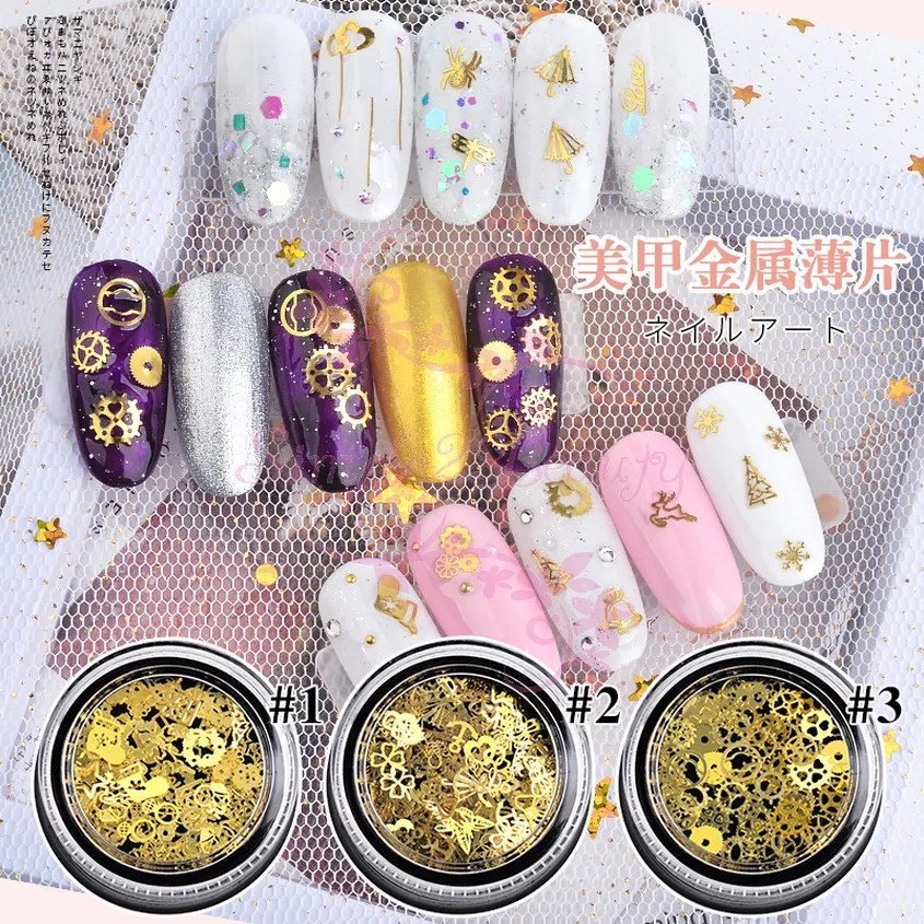 1 Pot Hollow Out Design Mix 12 Styles Metallic Slice Gold Tone Studs Salon Acrylic Nail Art Manicure Accessory DIY Decorations
1 Pot Hollow Out Design Mix 12 Styles Metallic Slice Gold Tone Studs Salon Acrylic Nail Art Manicure Accessory DIY Decorations