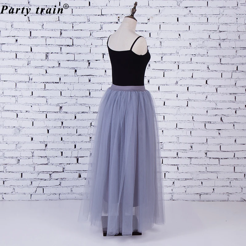 2018 Spring Fashion Womens Lace Princess Fairy Style 4 layers Voile Tulle Skirt Bouffant Puffy Fashion Skirt Long Tutu Skirts 23