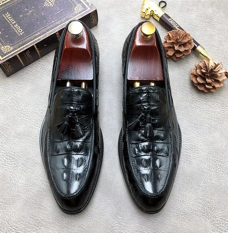 New men Crocodile leather loafers fashion tassel slip-on handmade shoes Genuine leather office oxford men size 38-46
New men Crocodile leather loafers fashion tassel slip-on handmade shoes Genuine leather office oxford men size 38-46
