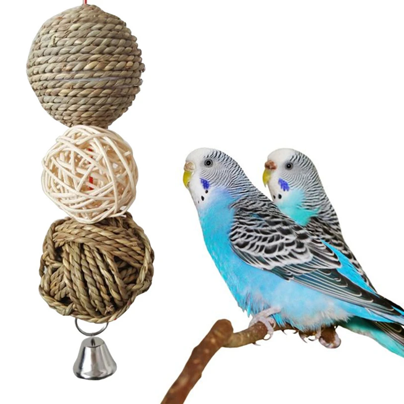 Bird Toys Parrot Toys Swing Parrot Cage Balls Bell Hanging Cockatiel Parakeet Pet Bird Bites Climb Chew Toys Wholesale 40DC21
Bird Toys Parrot Toys Swing Parrot Cage Balls Bell Hanging Cockatiel Parakeet Pet Bird Bites Climb Chew Toys Wholesale 40DC21