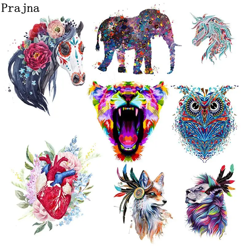 Prajna Unicorn Heat Transfers Tiger Heart Chest Owls Ironing On Patches Skull Punk Thermal Transfers For Clothing DIY On T-shirt
Prajna Unicorn Heat Transfers Tiger Heart Chest Owls Ironing On Patches Skull Punk Thermal Transfers For Clothing DIY On T-shirt