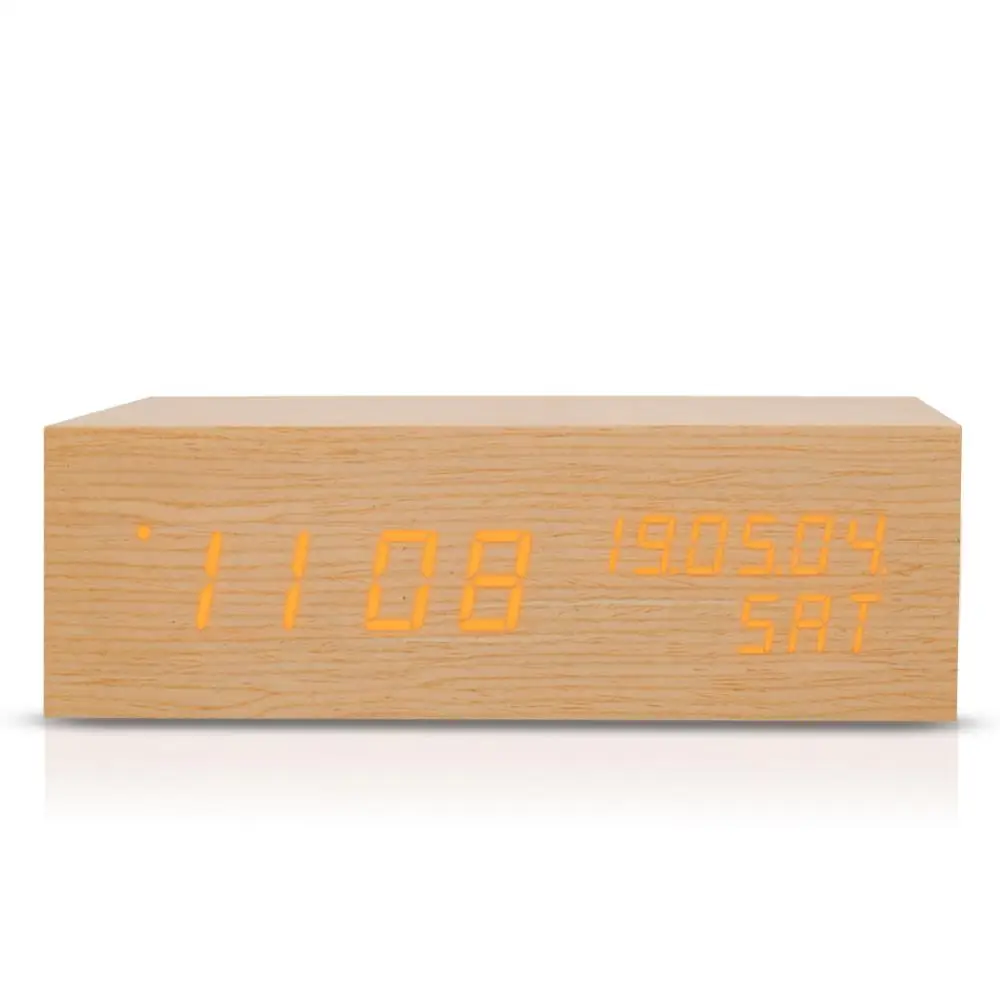 Led Time And Date Display Desktop Digital Clock Wooden Alarm Table Clock Usb Output Work On Bedroom Office And Home
Led Time And Date Display Desktop Digital Clock Wooden Alarm Table Clock Usb Output Work On Bedroom Office And Home