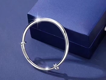 Real S999 Sterling Silver Bangle For Women Girl Fashion Smooth Simple Gift Hot Sale 55-60mm Hot Sale
Real S999 Sterling Silver Bangle For Women Girl Fashion Smooth Simple Gift Hot Sale 55-60mm Hot Sale