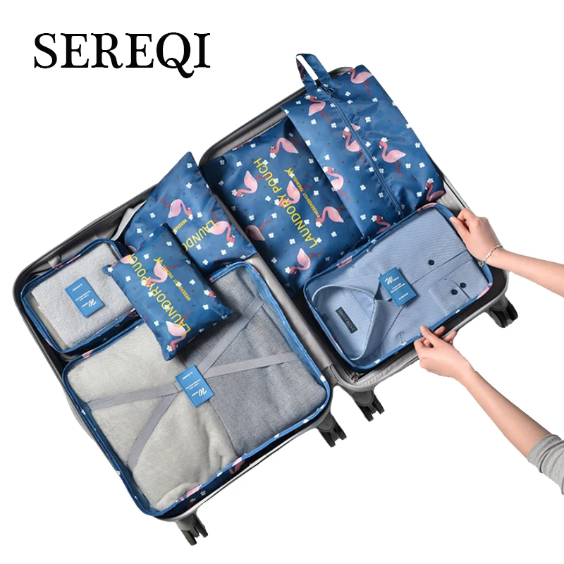 SEREQI New 7pcs/set Travel Luggage Organizer Bag Women High capacity Clothes Arrange Men Travel Bag Storage Organizer Bag
SEREQI New 7pcs/set Travel Luggage Organizer Bag Women High capacity Clothes Arrange Men Travel Bag Storage Organizer Bag