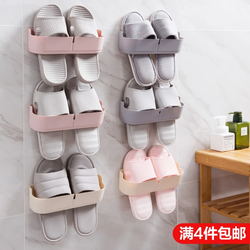 Household wall hanging shoe rack bathroom wall slippers shelf home simple solid shoe storage rack
Household wall hanging shoe rack bathroom wall slippers shelf home simple solid shoe storage rack