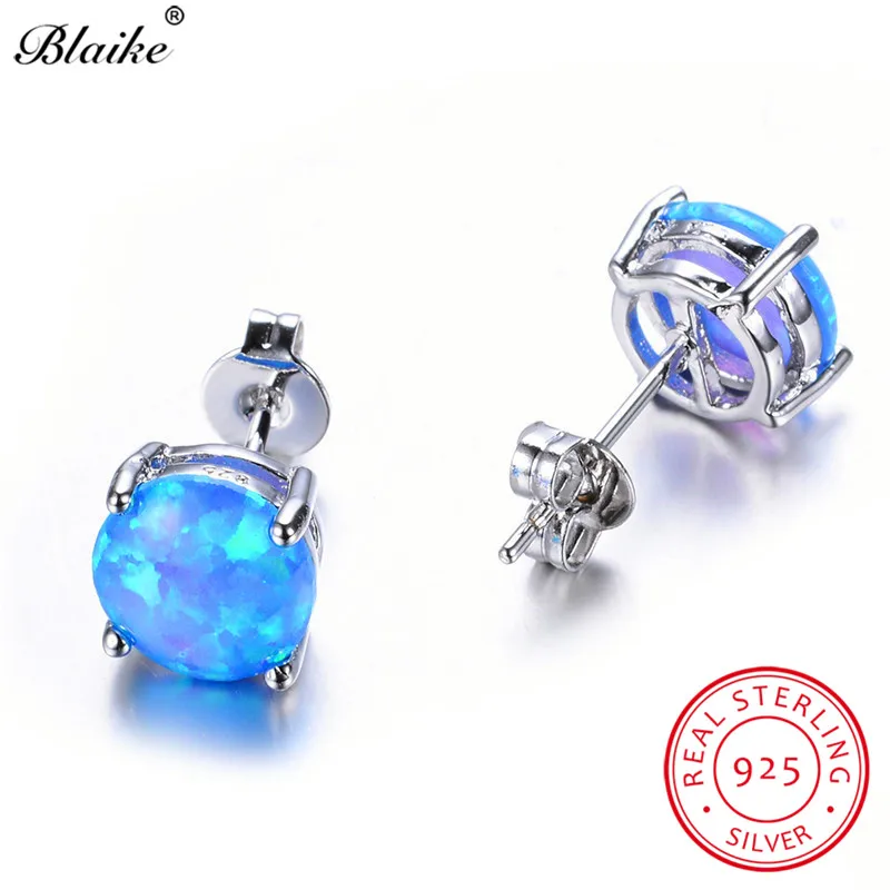 Blaike 8MM Round Blue/White/Green Fire Opal Stud Earrings For Women 925 Sterling Silver Engagement Earrings Birthstone Jewelry 
Blaike 8MM Round Blue/White/Green Fire Opal Stud Earrings For Women 925 Sterling Silver Engagement Earrings Birthstone Jewelry