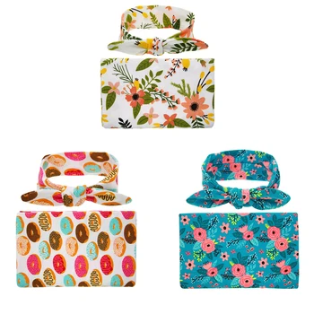Floral Print/Doughnut Design Baby Receiving Swaddle Blanket Bowknot Headband Set Infant Wrap Towel New Born Photography Wrap
Floral Print/Doughnut Design Baby Receiving Swaddle Blanket Bowknot Headband Set Infant Wrap Towel New Born Photography Wrap