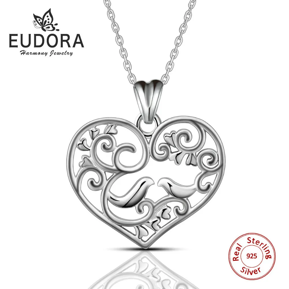 Eudora 100% Real 925 Sterling Silver Female Love Heart Pendant Necklace Top New 2017 Fashion Women Necklace Accessories CYD037
Eudora 100% Real 925 Sterling Silver Female Love Heart Pendant Necklace Top New 2017 Fashion Women Necklace Accessories CYD037
