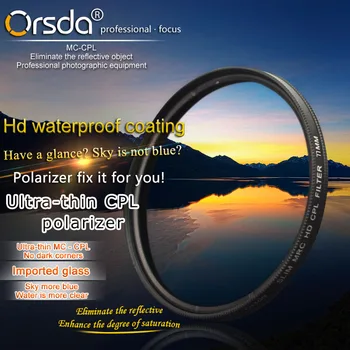 Orsda 37 39 40.5 43 46 49 52 55 58 62 67 72 77 82 86mm Ultra Slim CPL Filter For Olympus Sony Nikon Canon Pentax Lens Cap Hood
Orsda 37 39 40.5 43 46 49 52 55 58 62 67 72 77 82 86mm Ultra Slim CPL Filter For Olympus Sony Nikon Canon Pentax Lens Cap Hood