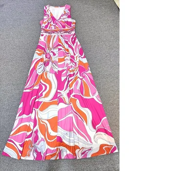 High Quality Designer Fashion Long Dress 2019 Summer Casual Clothes Women V-Neck Abstract Print Ankle Long Maxi Dress Beach Wear
High Quality Designer Fashion Long Dress 2019 Summer Casual Clothes Women V-Neck Abstract Print Ankle Long Maxi Dress Beach Wear