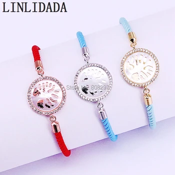 New Arrival 5PCS Fashion Jewelry Micro Pave CZ Shell Round Connector Beads with Cotton Rope Chain Bracelets
New Arrival 5PCS Fashion Jewelry Micro Pave CZ Shell Round Connector Beads with Cotton Rope Chain Bracelets