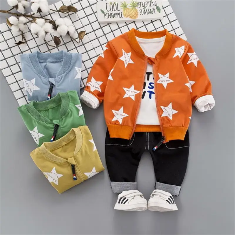 3PCS Boys Clothing set Cotton Spring Baby Clothes Autumn Casual Stars Outfits Infant Sportwear Kids Suit Costume
3PCS Boys Clothing set Cotton Spring Baby Clothes Autumn Casual Stars Outfits Infant Sportwear Kids Suit Costume