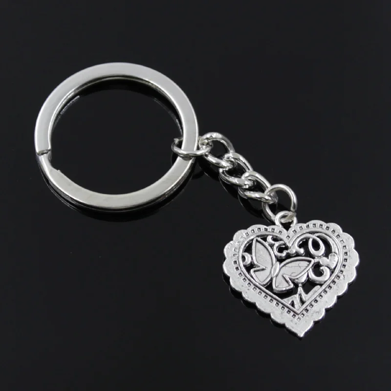 new fashion men 30mm keychain DIY metal holder chain vintage heart butterfly 25x24mm silver pendant Gift
new fashion men 30mm keychain DIY metal holder chain vintage heart butterfly 25x24mm silver pendant Gift