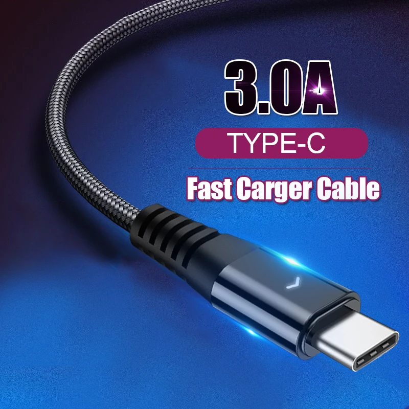 3.0A Type C LED Lighting USB Cable For Huawei Samsung Xiaomi Android Mobile Phone Fast Charging Charger 30cm Type-C Wire Cord
3.0A Type C LED Lighting USB Cable For Huawei Samsung Xiaomi Android Mobile Phone Fast Charging Charger 30cm Type-C Wire Cord