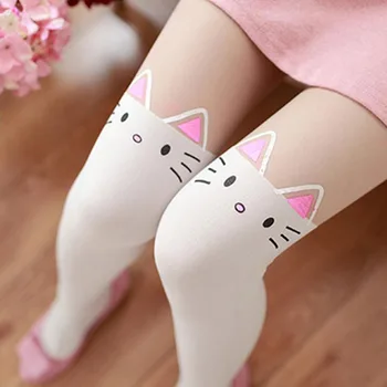 Sweet Bai Semeng cat false high splicing silk stockings Japanese cat ear velvet printing pantyhose
Sweet Bai Semeng cat false high splicing silk stockings Japanese cat ear velvet printing pantyhose