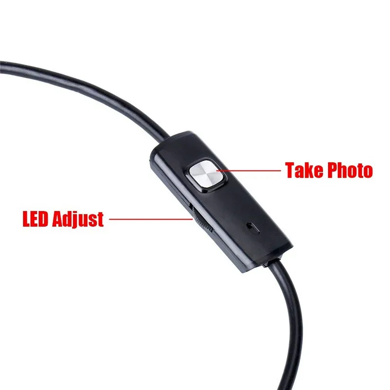Endoskop Inspektionskamera Android 2M  Kopfdurchmesser 5,5mm Hartes Kabel Auto 