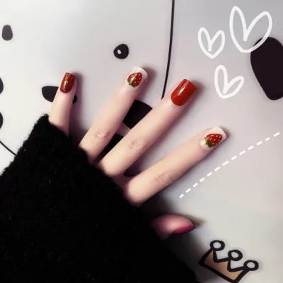 24 Pcs New White And Red Strawberry Fake Nails Full Cover Cute Finger Fake Nails Stylish Simple Wedding Nails With Glue Sticker
24 Pcs New White And Red Strawberry Fake Nails Full Cover Cute Finger Fake Nails Stylish Simple Wedding Nails With Glue Sticker