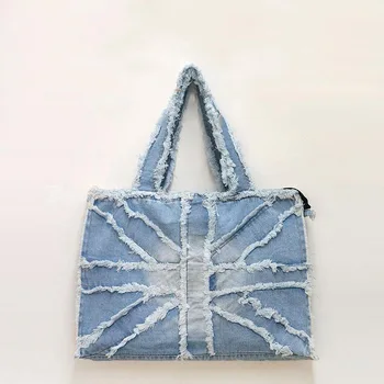 Ladies Casual Large Capacity Tote Shoulder Bag Denim Jean Handbag Women Vintage Multi-Purpose Fashion Bags
Ladies Casual Large Capacity Tote Shoulder Bag Denim Jean Handbag Women Vintage Multi-Purpose Fashion Bags