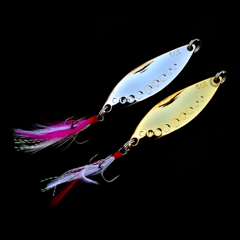 Fishing Spoon Lures 1 Piece Metal Gold Silver Flasher Feather Leech Fishing Spoon Salmon Trout Hard Lure 7g 10g 15g 20g
Fishing Spoon Lures 1 Piece Metal Gold Silver Flasher Feather Leech Fishing Spoon Salmon Trout Hard Lure 7g 10g 15g 20g