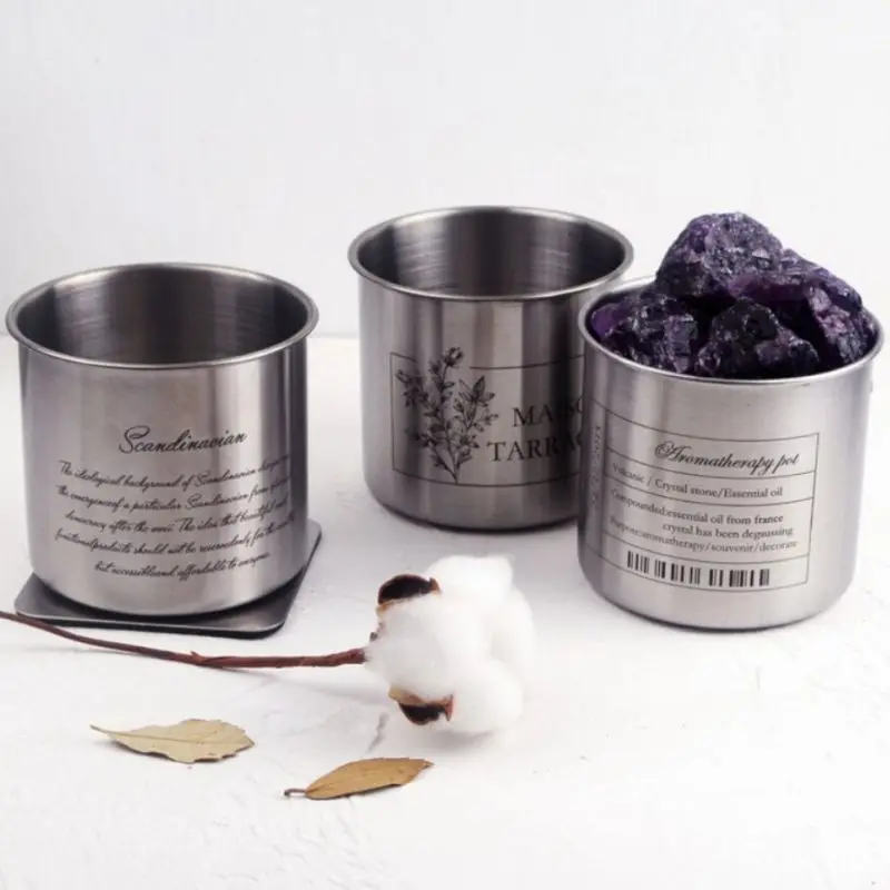Stainless Steel Succulent Plant Potted Tarragon Aromatherapy text Nordic pattern Flower Pot Home Desk Garden Decorative Supplies
Stainless Steel Succulent Plant Potted Tarragon Aromatherapy text Nordic pattern Flower Pot Home Desk Garden Decorative Supplies
