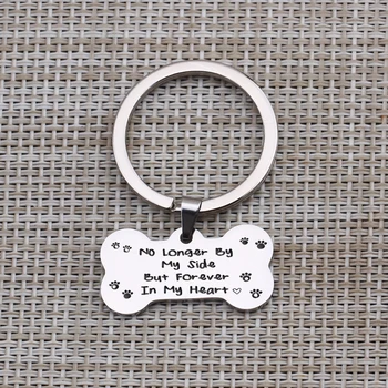 DOG ID Key Chain Bone Shaped Pets Dog Lover "No Longer By Me Side...My Heart Dog Loss Souvenir Keychain Men Women Keyring
DOG ID Key Chain Bone Shaped Pets Dog Lover "No Longer By Me Side...My Heart Dog Loss Souvenir Keychain Men Women Keyring