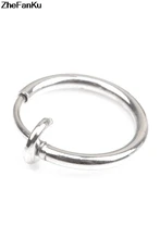 2018 Limited Piercing Ombligo Body Jewelry Fashion 1 Piece Fake Nose Ring Goth Punk Lip Ear Clip On Septum Hoop Rings Earrings(China)