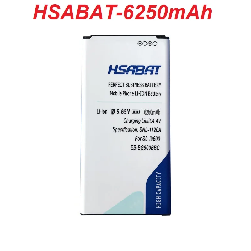 HSABAT 6250mAh EB-BG900BBC Battery for Samsung galaxy S5 SV i9600 i9605 G900F G900T G900 G9008 G9009D G9009W G9006W G9008V i9602
HSABAT 6250mAh EB-BG900BBC Battery for Samsung galaxy S5 SV i9600 i9605 G900F G900T G900 G9008 G9009D G9009W G9006W G9008V i9602