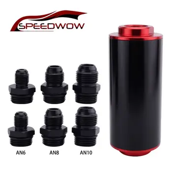 SPEEDWOW Aluminum High Flow Fuel Filter Element Steel 100 Micron with AN6/AN8/AN10 Fitting Adapter
SPEEDWOW Aluminum High Flow Fuel Filter Element Steel 100 Micron with AN6/AN8/AN10 Fitting Adapter