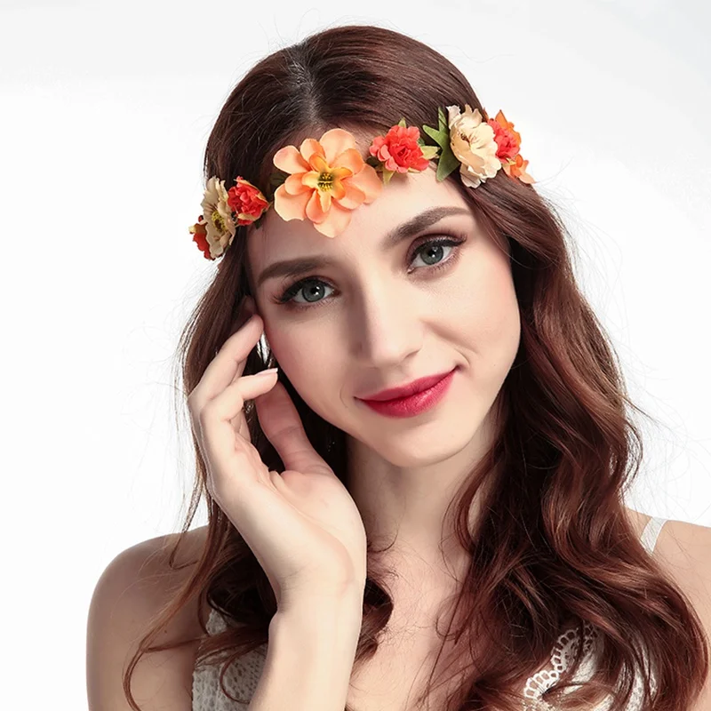 Women Bohemian Flower Headband Handmade Floral Crown Hairband Party Wedding Wreath Bridal Headdress Elastic Hair Accessories
Women Bohemian Flower Headband Handmade Floral Crown Hairband Party Wedding Wreath Bridal Headdress Elastic Hair Accessories