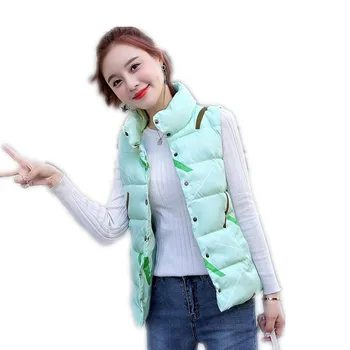 New Fashion Streetwear Autumn Winter Women's Vest 2018Short Down Cotton Waistcoat Stand-Collar Button Slim Warm Vest MujerCQ2464
New Fashion Streetwear Autumn Winter Women's Vest 2018Short Down Cotton Waistcoat Stand-Collar Button Slim Warm Vest MujerCQ2464