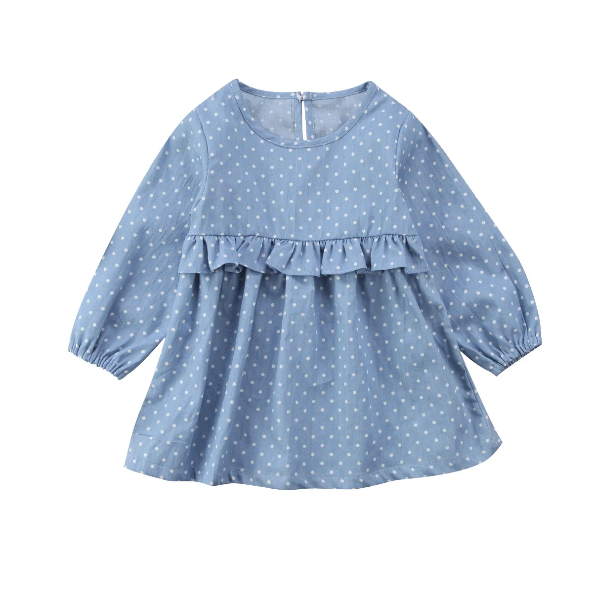 2017 Newborn Baby Girl Kid Denim Polka Dot Dress Ruffle Princess Long Sleeves Party Tulle Cute Dress
2017 Newborn Baby Girl Kid Denim Polka Dot Dress Ruffle Princess Long Sleeves Party Tulle Cute Dress