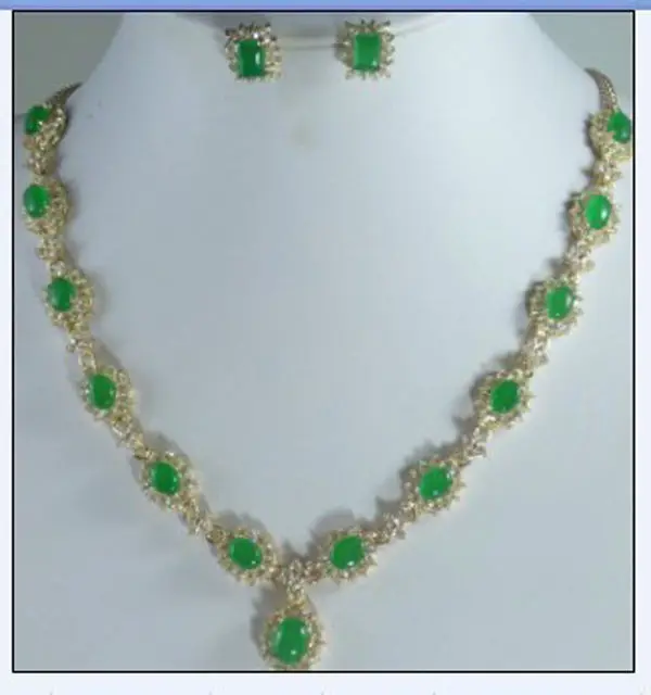 Beautiful Tibet silver green jade Necklace & Earring18K gold plated watch wholesale Quartz stone CZ crystal (A0424)
Beautiful Tibet silver green jade Necklace & Earring18K gold plated watch wholesale Quartz stone CZ crystal (A0424)