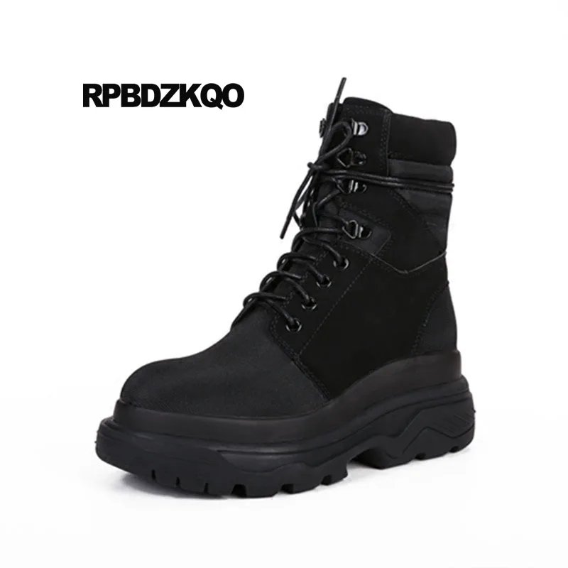 Combat Canvas Ankle Round Toe Big Size Lace Up Flatform 10 Military Muffin Shoes Black Women Boots Winter 2018 Luxury Fur Suede
Combat Canvas Ankle Round Toe Big Size Lace Up Flatform 10 Military Muffin Shoes Black Women Boots Winter 2018 Luxury Fur Suede