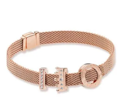 925 Sterling Silver Bead Charm Rose Gold Smooth Reflexions Logo Clip Stopper Beads Pandora Bracelet Bangle Diy Jewelry
925 Sterling Silver Bead Charm Rose Gold Smooth Reflexions Logo Clip Stopper Beads Pandora Bracelet Bangle Diy Jewelry