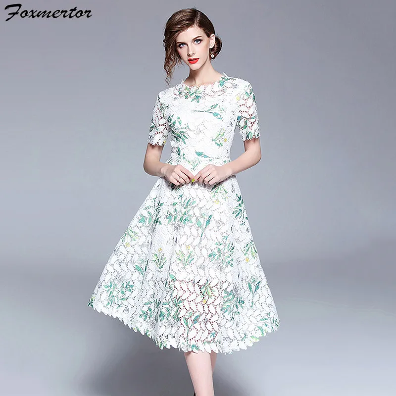 Vestido High Quality Women Casual Dresses Lace Party Princess Slim Short Sleeve Dress Clothing Fashion Hollow Out Elegant Dress
Vestido High Quality Women Casual Dresses Lace Party Princess Slim Short Sleeve Dress Clothing Fashion Hollow Out Elegant Dress
