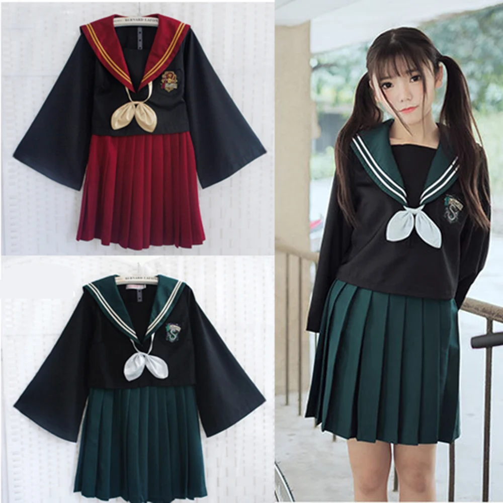 Wizard Hermione Sailor Suit JK Uniform Gryffindor/Slytherin Sailor suit Malfoy Sailor Suit Cosplay Costumes
Wizard Hermione Sailor Suit JK Uniform Gryffindor/Slytherin Sailor suit Malfoy Sailor Suit Cosplay Costumes