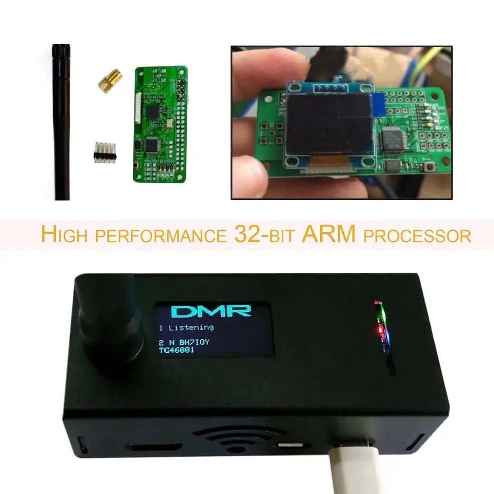 Portable Size OLED Display Aluminum Signal Receiver MMDVM hotspot Support P25 DMR YSF + raspberry pi +OLED +Aerial+ Case
Portable Size OLED Display Aluminum Signal Receiver MMDVM hotspot Support P25 DMR YSF + raspberry pi +OLED +Aerial+ Case