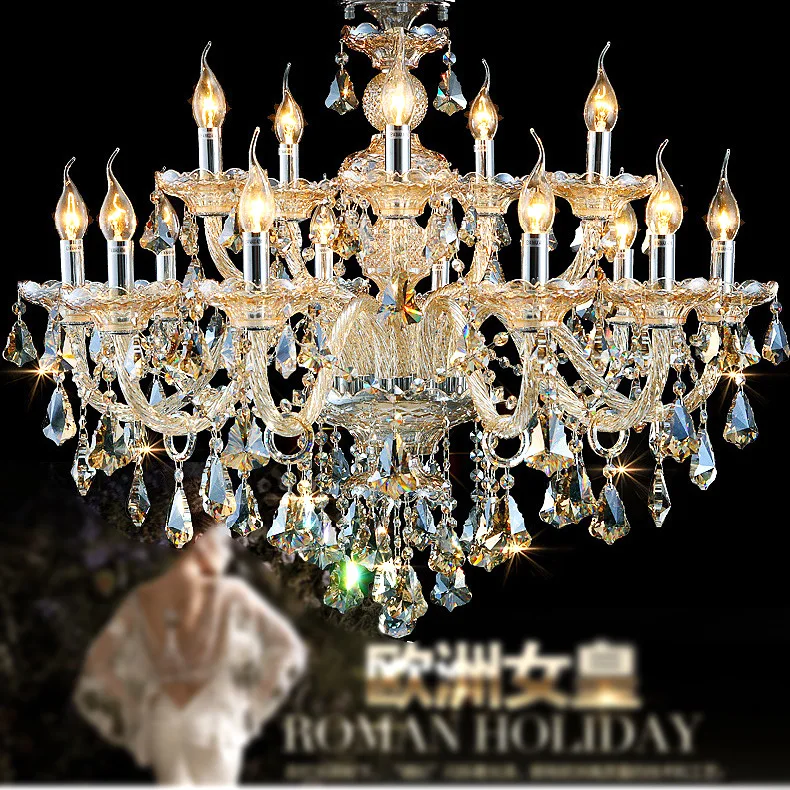 Luxury villa LED chandelier living room suspended lamp crystal luminaires bedroom lighting home fixtures candle hanging lights
Luxury villa LED chandelier living room suspended lamp crystal luminaires bedroom lighting home fixtures candle hanging lights