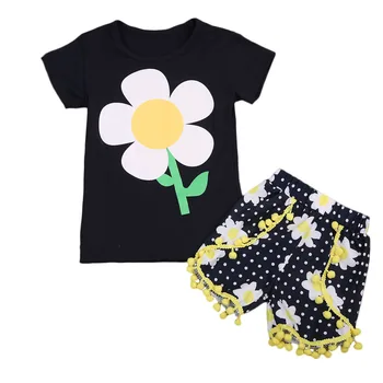 2017 Toddler Kids Baby Girls Flower Tassels Outfit Babies Sunflower T-shirt Tops+Shorts Clothing Set
2017 Toddler Kids Baby Girls Flower Tassels Outfit Babies Sunflower T-shirt Tops+Shorts Clothing Set