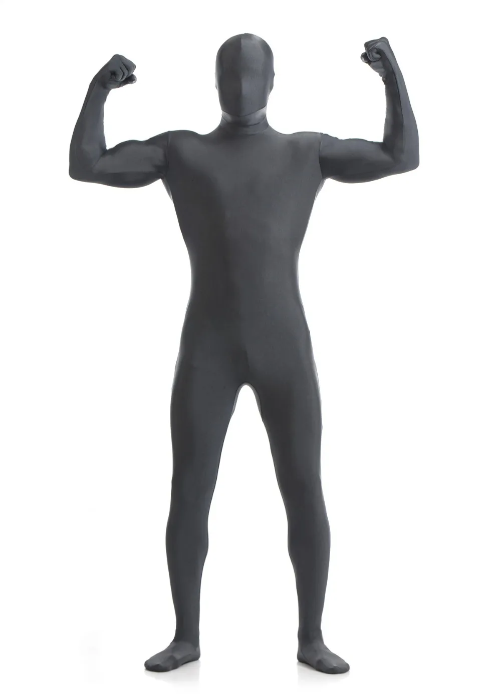 

Dark Gray Lycra Spandex Fullbody Zentai Suit Catsuit Freeshipping Halloween Cosplay Costume