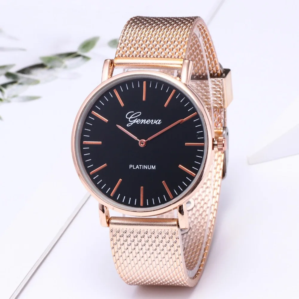 Modern Fashion Black Quartz Watch Men Women Mesh Stainless Steel Watchband High Quality Casual Wristwatch Gift for Female
Modern Fashion Black Quartz Watch Men Women Mesh Stainless Steel Watchband High Quality Casual Wristwatch Gift for Female