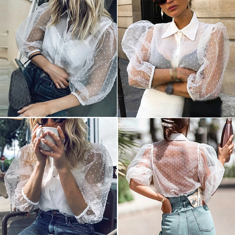 Women Tops Blouse Party Loose Casual Fashion Holiday Shirt Stylish Sheer Button Down Half Sleeve Solid Plain See Through
Women Tops Blouse Party Loose Casual Fashion Holiday Shirt Stylish Sheer Button Down Half Sleeve Solid Plain See Through