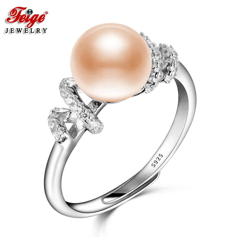 FEIGE Wholesale Pearl Rings High Quality Real 925 Sterling Silver Ring for Women 8-9MM Pink Freshwater Pearl Jewelry Lady Gifts
FEIGE Wholesale Pearl Rings High Quality Real 925 Sterling Silver Ring for Women 8-9MM Pink Freshwater Pearl Jewelry Lady Gifts