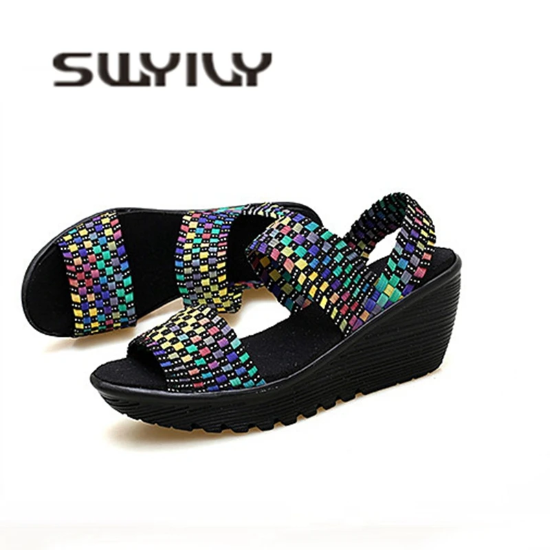 SWYIVY Women Slimming Sandals Platform Hand-woven 2018 Summer Large Size Height Increasing Comfortable Female Toning Shoes
SWYIVY Women Slimming Sandals Platform Hand-woven 2018 Summer Large Size Height Increasing Comfortable Female Toning Shoes